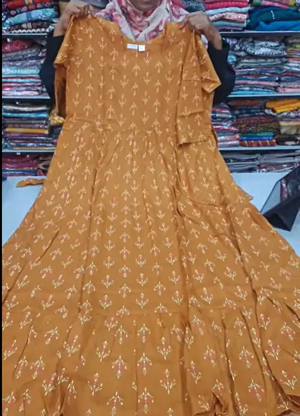 Rayon Long Maxi Gown | MG08